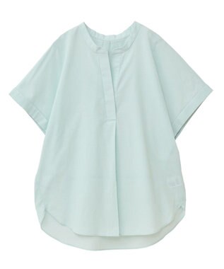 Green Parks 綿麻混フレンチスリーブスキッパーシャツ Mint