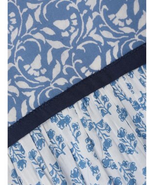 CRAFT STANDARD BOUTIQUE インド綿混エスニック切替ワンピース Blue
