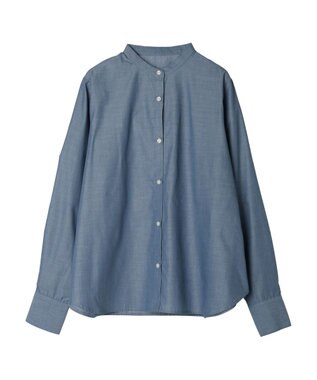 earth music&ecology ２ｗａｙ刺繍衿ブラウス Blue
