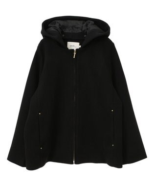 earth music&ecology ２Ｗａｙフードショートコート Black