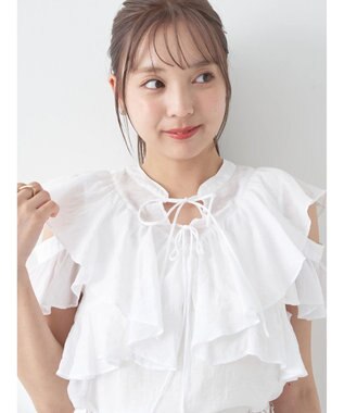 earth music&ecology ２ＷＡＹフリルブラウス White