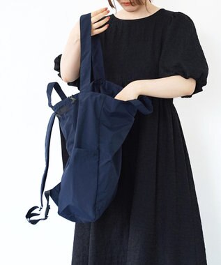 NIZYU KANO ポケッタブル 3wayリュック ダークネイビー