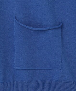 BEIGE， 【洗える】VALOIS / ジョーゼットトリム半袖カーディガン Blue