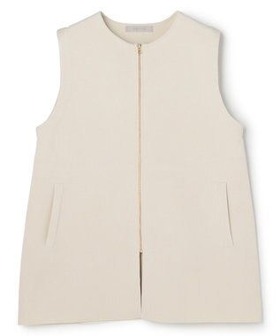 UNFILO BEAUTY FORM KNIT ZIPジレ グレージュ