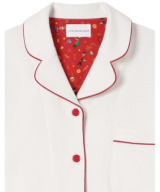 une nana cool 【綿100%】メリークリスマス！パジャマ MADE WITH LIBERTY FABRIC ホワイト