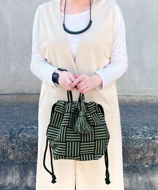 ROOTOTE 1241【巾着タイプ】LT.デリ.エスニックパターン-A 01：プレイド