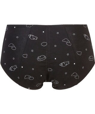 Wing ジュニア サニタリーショーツ Wing Teen ナイト用 綿混素材(身生地部) ナプキンがズレにくい仕様 はきこみ丈ふつう RJ6325 ウイング／ワコール ブラック