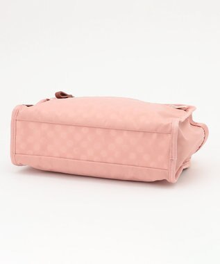 Y'SACCS 撥水ナイロンテープデザインスクエアショルダーバッグ ピンクベージュ