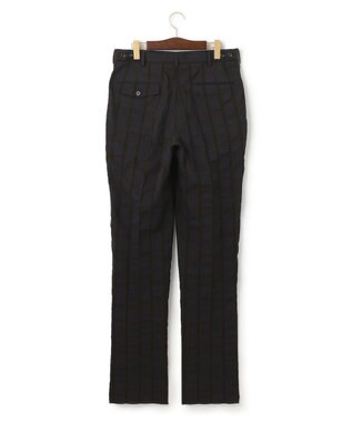 J.PRESS MEN J.PRESSアーカイヴパターン ダークチェックサッカー スラックス ダークブラウン系4