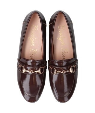 Bridget Birkin 【Bridget Birkin】シンプルビットデザインローファー ブラウンエナメル