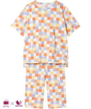 ワコール／睡眠科学 パジャマ 綿100%(本体) 天竺素材 5分袖 半袖 7分丈 レディース YDT153 睡眠科学／ワコール