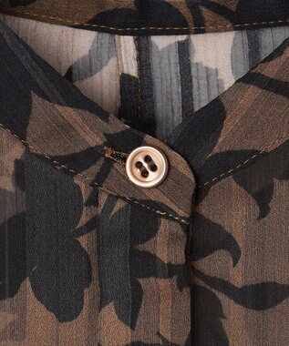 ICB 【30th ANNIVERSARY】 アーカイブフラワープリント ドルマンスリーブブラウス バーントアンバー×ブラック