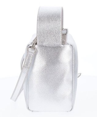 LANVIN en Bleu キューブ ダブルファスナー2wayバッグ シルバー