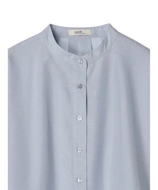 earth music&ecology チュールレイヤードシャツ Sax