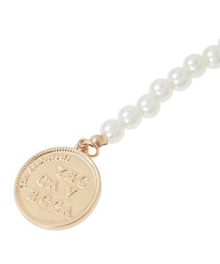 YECCA VECCA マルチジョイントコインパールネックレス Gold