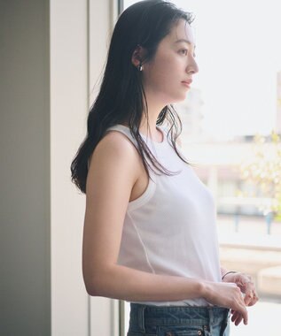 #Newans 【洗える】アメスリタンクトップ ホワイト系