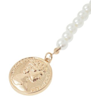 YECCA VECCA マルチジョイントコインパールネックレス Gold