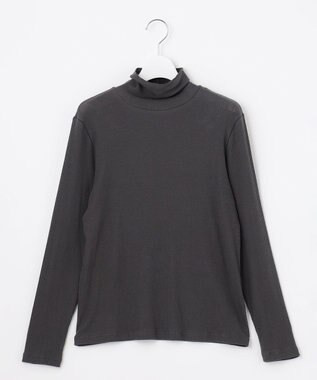 J.PRESS LADIES 【レイヤードスタイルに・WEB限定カラーあり】カシミヤシルク シアーリブ タートル カットソー チャコール系