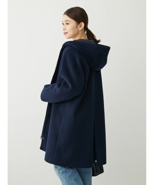 Green Parks ２ｗａｙフード取り外し比翼コート Navy