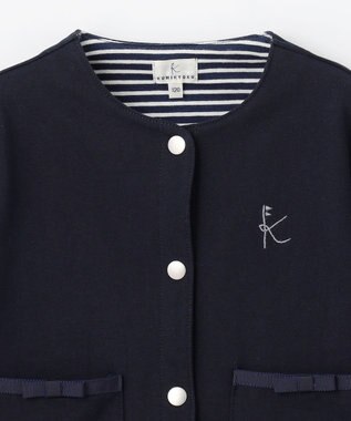 組曲 KIDS 【150-160㎝】スナップボタン カーディガン ネイビー系