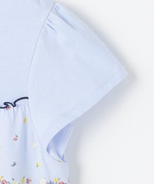 組曲 KIDS 【150-160㎝】ティアードフラワー チュニック サックスブルー