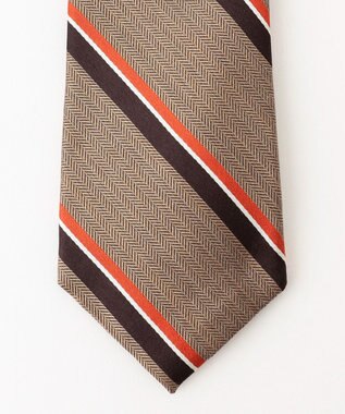 J.PRESS MEN 【J.PRESS SPUN SILK COLLECTION】レジメンタルネクタイ 黄土色系2