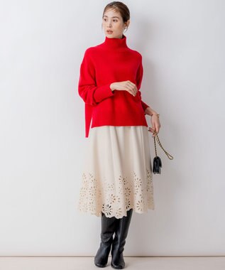 組曲 L ウォームレース スカート ベージュ系