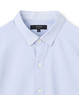 JOSEPH HOMME 新素材【洗える/ストレッチ】ハイゲージコットンジャージー 　レギュラーカラーシャツ サックスブルー系