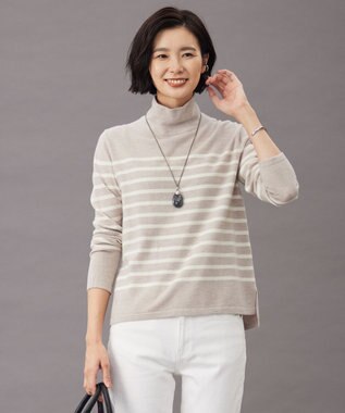 洗える】SEMI WORSTED WOOL バスクボーダー ニット / J.PRESS LADIES