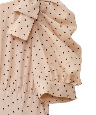 Maison de FLEUR ドットワンピース Beige