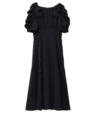Maison de FLEUR ドットワンピース Black