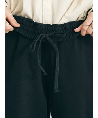 CRAFT STANDARD BOUTIQUE 裏起毛ツイルワイドパンツ Black