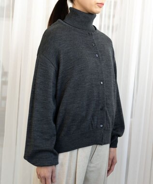 muuc エクストラファインメリノ・丸襟カーディガン グレー