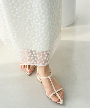 UNFILO L エンブロイダリー レーススカート エクリュ