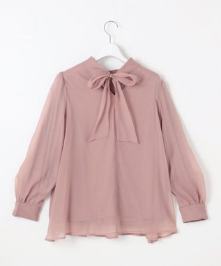 Feroux 【古畑星夏さん着用】バックリボンオーガンジー ブラウス ピンク系