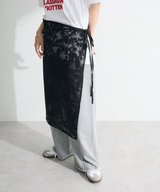 Green Parks レース巻きスカート Black