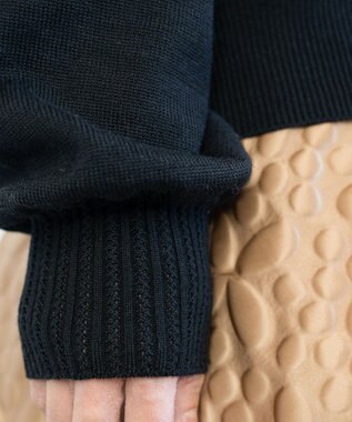 muuc エクストラファインメリノ・丸襟カーディガン ブラック