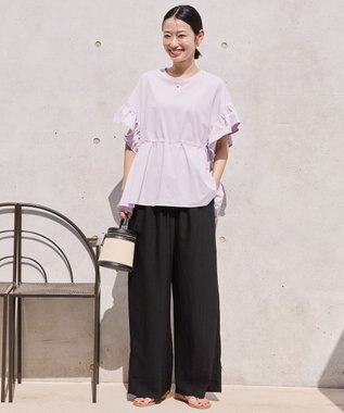 AMERICAN HOLIC 【先行予約】【WEB限定】接触冷感ワッシャーイージーパンツ Black