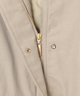 自由区 S 【撥水加工・洗える】コットンナイロンタッサーライナー付きスタンドカラー コート ベージュ