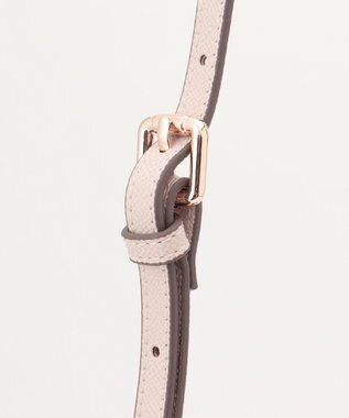 組曲 ベルトデザインスクエアショルダーバッグ アイボリー系