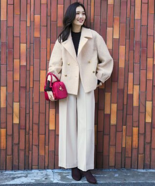 ANY SIS ビューティサーモ2WAYストレッチ ワイドパンツ アイボリー