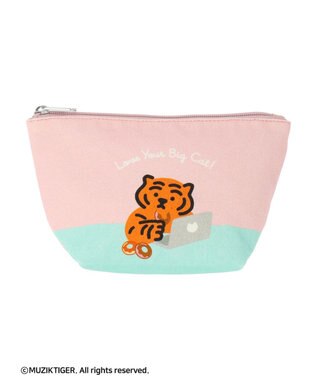 Green Parks ムジークタイガー／マチつきポーチ Pink