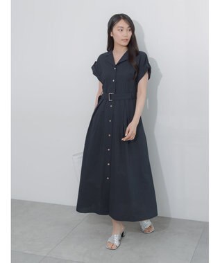 Te chichi 綿サッカーワンピース ネイビー