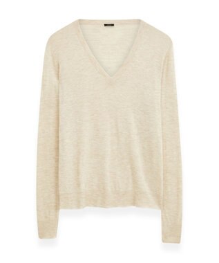 JOSEPH 【洗える】キャッシュエアー　Vネックニット Oat Melange