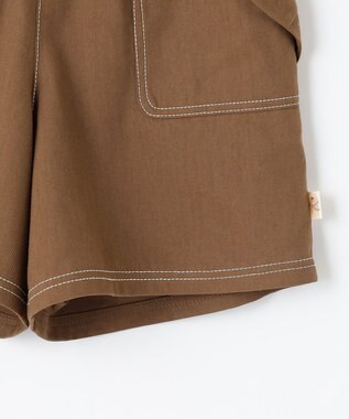 組曲 KIDS 【110-140㎝】リボンポケット ショートパンツ ブラウン系