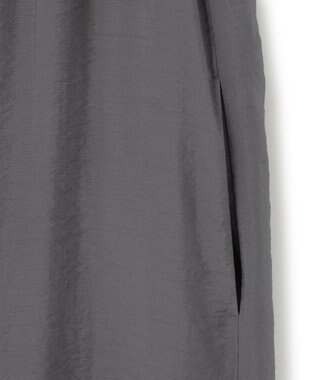 UNFILO ヴィンテージシアー ギャザーワンピース チャコール