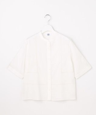 J.PRESS LADIES S 【WEB限定カラーあり・一枚で着映え】ラミー ポプリン ボクシーシャツ ホワイト系