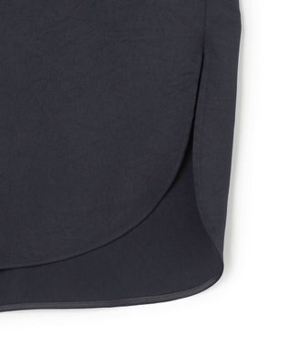 ICB 【先行予約】ストレッチシルキーツイル タイブラウス ネイビー