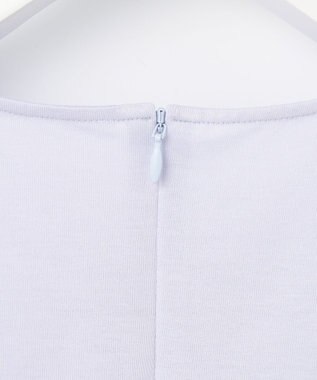 23区 【洗える】エンブロイダリー コンビジャージー カットソー ライラック系