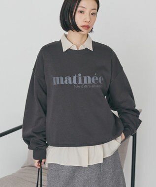 AMERICAN HOLIC フレンチロゴ裏起毛プルオーバー Charcoal Gray